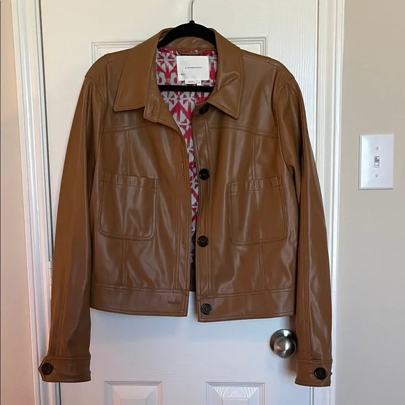 Anthropologie Faux Leather Jacket - Picture 2 of 12
